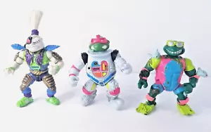 3 Vintage 1990s Teenage Mutant Ninja Turtles Space Cadet Usagi Mike Sewer Surfer - Picture 1 of 13