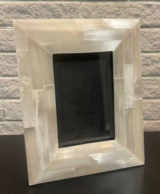 Semi-Precious White Photo Frame | Handmade Natural Stone Picture Frame - Image 1 of 4