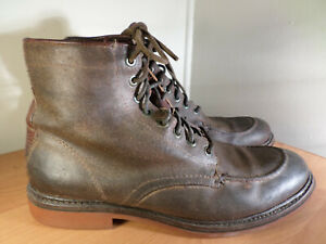 Vintage Frye Men's Size 9.5 Brown Leather Casual Lace Up Boots - Fast Shipping