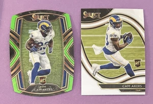 2020 Select Base Field Level Cam Akers & Neon Green Club RC Rookie Card Lot - Picture 1 of 2