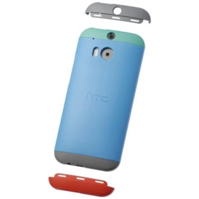 HTC CUSTODIA DOUBLE DIP ORIGINALE PER ONE M8 AZZURRO GRIGIO COVER HC-C940 - Immagine 1 di 3