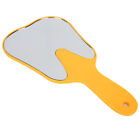 Fashionable Cute Plastic Handle Tooth Dental Care Hand Mirror Tool(Yellow) RHS