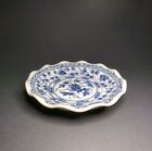 Fine Chinese Porcelain Blue&White Ming Style Scalloped Edge Dish Ashtray Saucer