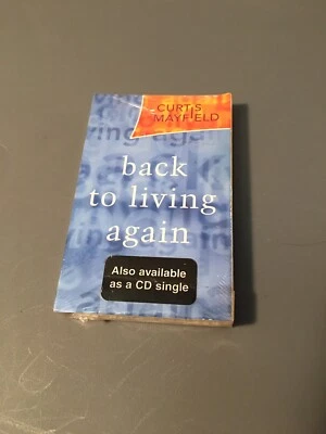CURTIS MAYFIELD BACK TO LIVING AGAIN FACTORY SEALED CASSETTE SINGLE C1 D - Image 1 of 4