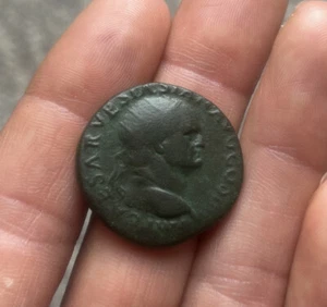 Moneda Romana Antigua Emperador VESPASIANO RARA Dupondius 71AD VICTORIA -RIC1153 -11.3G - Imagen 1 de 2