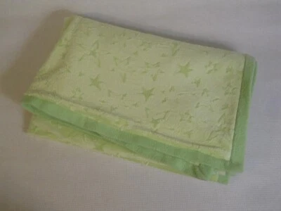 Beansprout green embossed Stars 2 ply soft baby blanket 30 x 40 NICE - Image 1 of 3