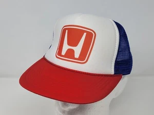 Honda Logo Snapback Trucker Mütze blau rot & weiß - Nissun Cap - Vintage - Bild 1 von 11