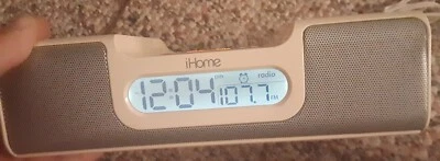 Radio reloj despertador iHome IH5 sin probar sistema doméstico Apple iPod con soporte Pwr. Foto 1 de 4