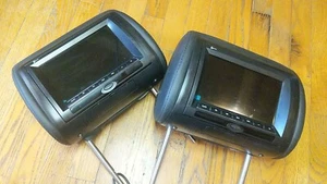 Zicom Headset Monitor LCD DVD CD Player Black Leather - Foto 1 di 15
