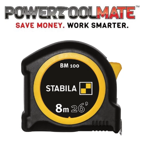 Stabila BM100 Metric/Imperial Pocket Tape Measure Compact 19580 8m 26ft - Image 1 of 1