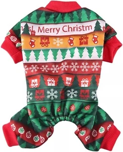 XL Weihnachten Haustier Pullover für Hunde Katzen - Rot Baumwolle Winter Outfit - Bild 1 von 15