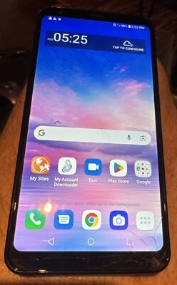 LG Stylo 5 32GB Preto (Tracfone) Vidro Rachado Frete Rápido Usado Justo - Imagem 1 de 4