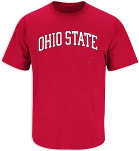 Ohio State Buckeyes Red Arched Short Sleeve T Shirt - Picture 1 of 4