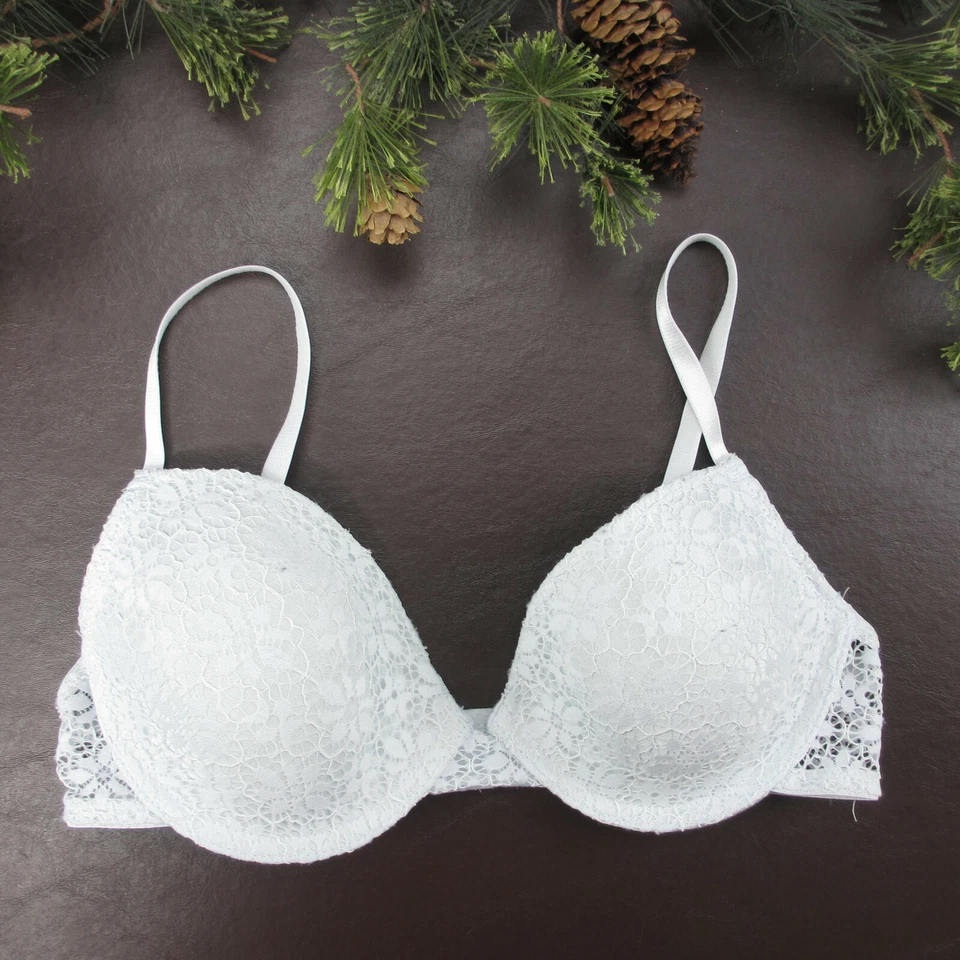 Sujetador Jessica Simpson Talla 34C Azul Acolchado Con Aros Cierre Ajustable Espalda Foto 1 de 4