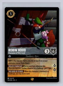 2024 Lorcana Nelle Terre degli Inchiostri #190 Robin Hood Campione di Sherwood -Leggendario - Foto 1 di 2