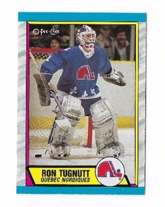 1989-90 O-PEE-CHEE #263 RON TUGNUTT ROOKIE CARD HOCKEY RC OPC NR/MT - Bild 1 von 2