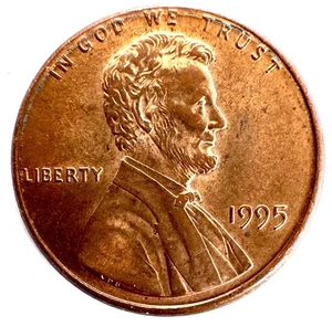 1995 Mint Mark Penny with Double Errors  CLOSE AM, uncirculated RARE!! - Picture 1 of 4