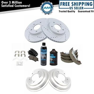 Front & Rear Brake Pad & Rotor,Shoe & Drum Kit For 2017-2019 Hyundai Elantra - Image 1 of 4