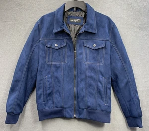 Black Rivet Men's Jacket  Full Zip Double Chest Pockets Polyester Blend Size Lg - Picture 1 of 13