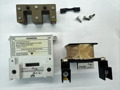 Siemens Lighting Contactor 75LCC120A 115/120V coil For LCE01C006120A W/Hardware - Image 1 of 4
