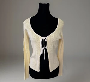 Sincerely Jules Top vorne zum Binden Gr. L gelb kokett zierlich weich Stretch feminin - Bild 1 von 6