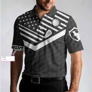Golf Custom Men Polo Shirt Personalized Golf Gift I Like Big Putts I Cannot Lie - Picture 1 of 7