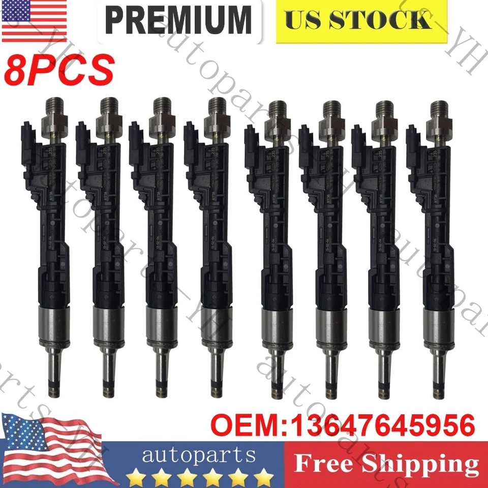 8pcs Fuel Injector 13647645956 For BMW M5 M6 X5 X6 550i 650i 750i 4.4L Foto 1 de 4