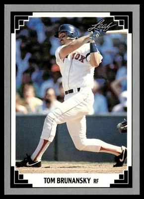 1991 Leaf Tom Brunansky Boston Red Sox #164 - Image 1 of 2