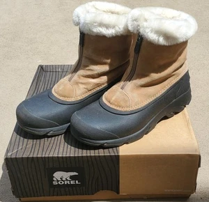 Sorel Snow Angel Winter Boots Waterproof Zip Up Heavy Duty Ultra Plush Fur 8.5 - Picture 1 of 13