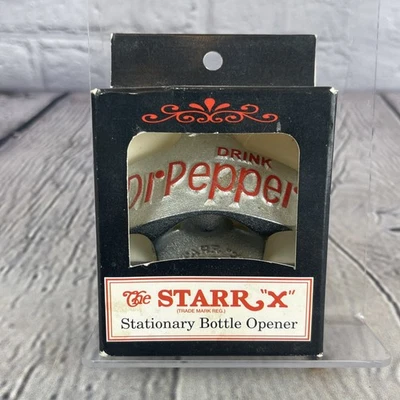 Abrebotellas de Cerveza Pop Estacionario Dr. Pepper De Colección Starr X con Tornillos Montaje en Pared Foto 1 de 4
