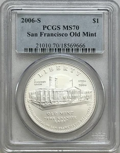 2006-S San Francisco Old Mint Commemorative Silver Dollar PCGS MS 70 - Picture 1 of 4