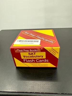 Test Prep Books SAT Vocabulary Flash Cards Set Study Guide & Practice w/ Box - Image 1 of 4