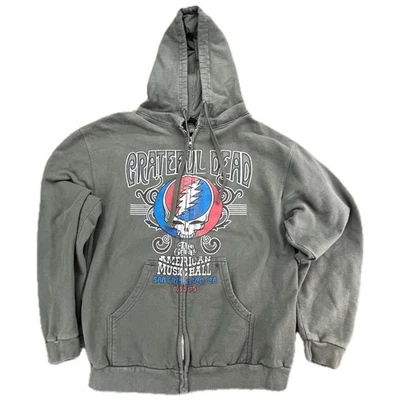 Sudadera con Capucha Grateful Dead American Music Hall Gris Carbón Talla L Tultex Foto 1 de 4