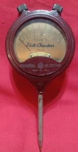 GE Volt Checker Type DX-1 Voltmeter Dk Red Bakelite 80X1V3 - Picture 1 of 5