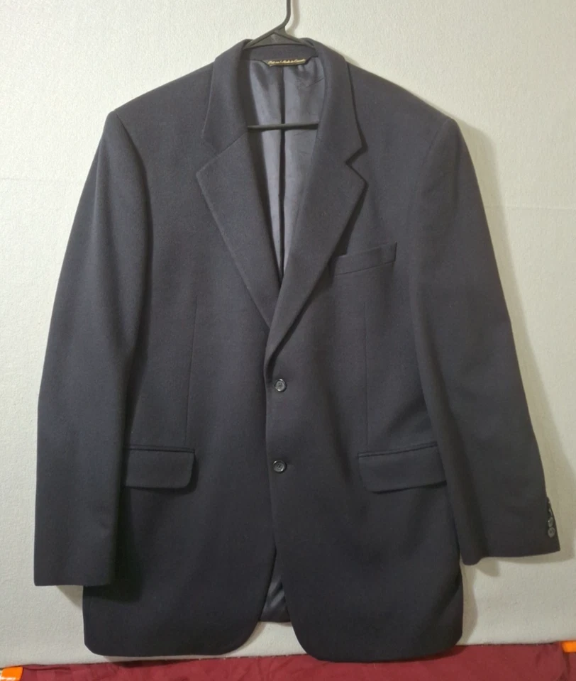 Jack Victor Montreal Loro Piana 羊绒外套黑色 46L Paul Simon 罐装 — 第 1/4 张图片