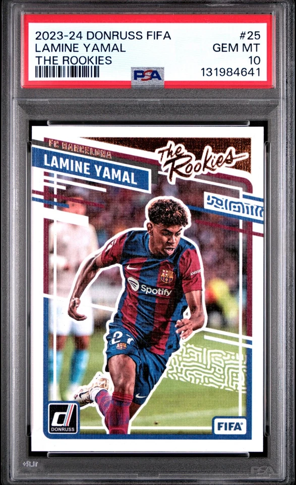 *2023-24 Panini Donruss FIFA - Lamine Yamal #25 дебютанты (RC) PSA10 *QTY - Изображение 1 из 1