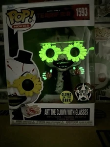 Funko Pop Bloody GITD personalizado! Terrifier Art the Clown con gafas #1593 - Imagen 1 de 18