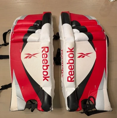 Almohadillas de portero de hockey callejero Reebok Junior Jr 24" rojo, negro y blanco Foto 1 de 4