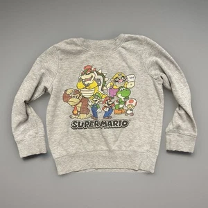 Super Mario Sweatshirt Youth Size 5 Bowser Warriors Yoshi Luigi Toad Donkey Kong - Picture 1 of 4