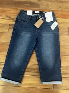 Jeans Angels Donna Everluxe Sculpt Blu Capri Taglia 8 Senza Gap Elastico Spedizione Gratuita - Foto 1 di 12