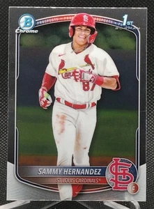 Sammy Hernandez 1st 2025 Bowman Chrome #BCP-22 St Louis Cardinals  - Picture 1 of 5