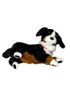 FAO Schwarz Bernese Mountain Realistic Dog Soft Plush Toy W Tag Rare - Picture 1 of 15
