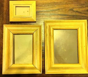 3 Size Set Multiple Natural Wooden Home Office Photo Picture Frame NEW #D10 - Picture 1 of 1