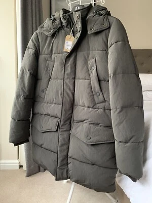 debenhams Textured Puffer Khaki/ Brown Size Small Brand New - Image 1 of 4