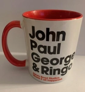 The Beatles Abbey Road Red Apple Collectible Porcelain 12-oz. COFFEE CUP/MUG - Picture 1 of 7