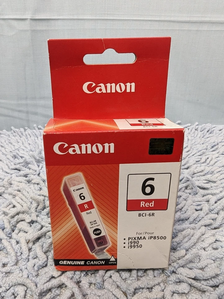 Canon - BCI-6R - Red Ink Cartridge - New and Sealed Original - Image 1 of 2