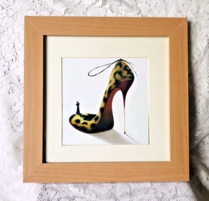 Wood Framed and Matted Print Inna Panasenko High Heels Wild Passion 25cm x 25cm - Picture 1 of 11