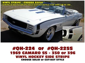 SP QH-224 QH-225S 1969 CHEVY CAMARO SS - VINYL HOCKEY STRIPE - CHOOSE - Picture 1 of 1