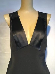 JILL JILL STUART Sigrid Criss-Cross back Black Gown 2 X-small - Picture 1 of 10