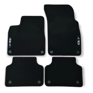 Velour Car Floor Mats For Audi Q7 SQ7 Waterproof Black Carpet Rugs Auto Liners - Picture 1 of 11